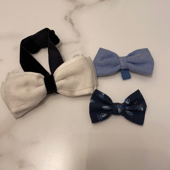 Other - Set of 3 dog collar bow ties tuxedo